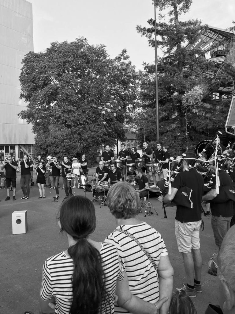 le bagad de Nantes répète pour le Festival Interceltique de Lorient